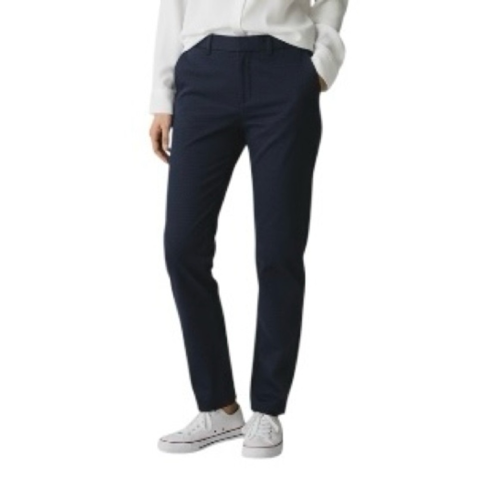 Kut from the Kloth Navy Blue Straight Leg Trousers Pants 0P